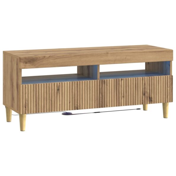 vidaXL 5-dielny LED TV kabinet Dub artisan Kompozitné drevo – Obrázok 5
