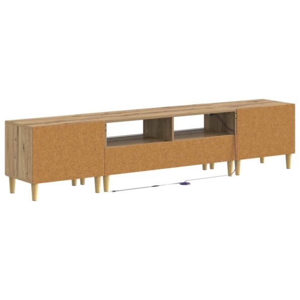 vidaXL 5-dielny LED TV kabinet Dub artisan Kompozitné drevo – Obrázok 6