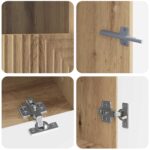 vidaXL 3-dielny LED TV stolík Dub artisan Kompozitné drevo – Obrázok 7