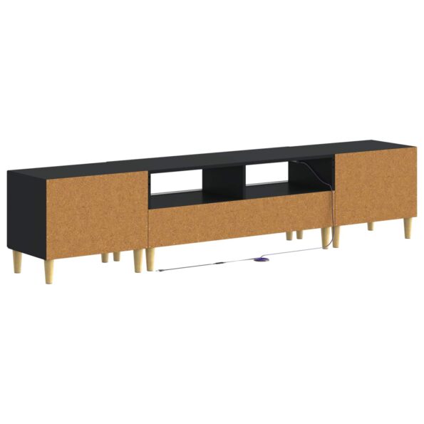 vidaXL 5-dielny LED TV kabinet Čierna Kompozitné drevo – Obrázok 6