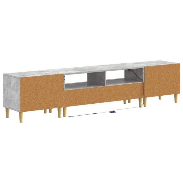 vidaXL 5-dielny LED TV kabinet Betónovo sivá Kompozitné drevo – Obrázok 6