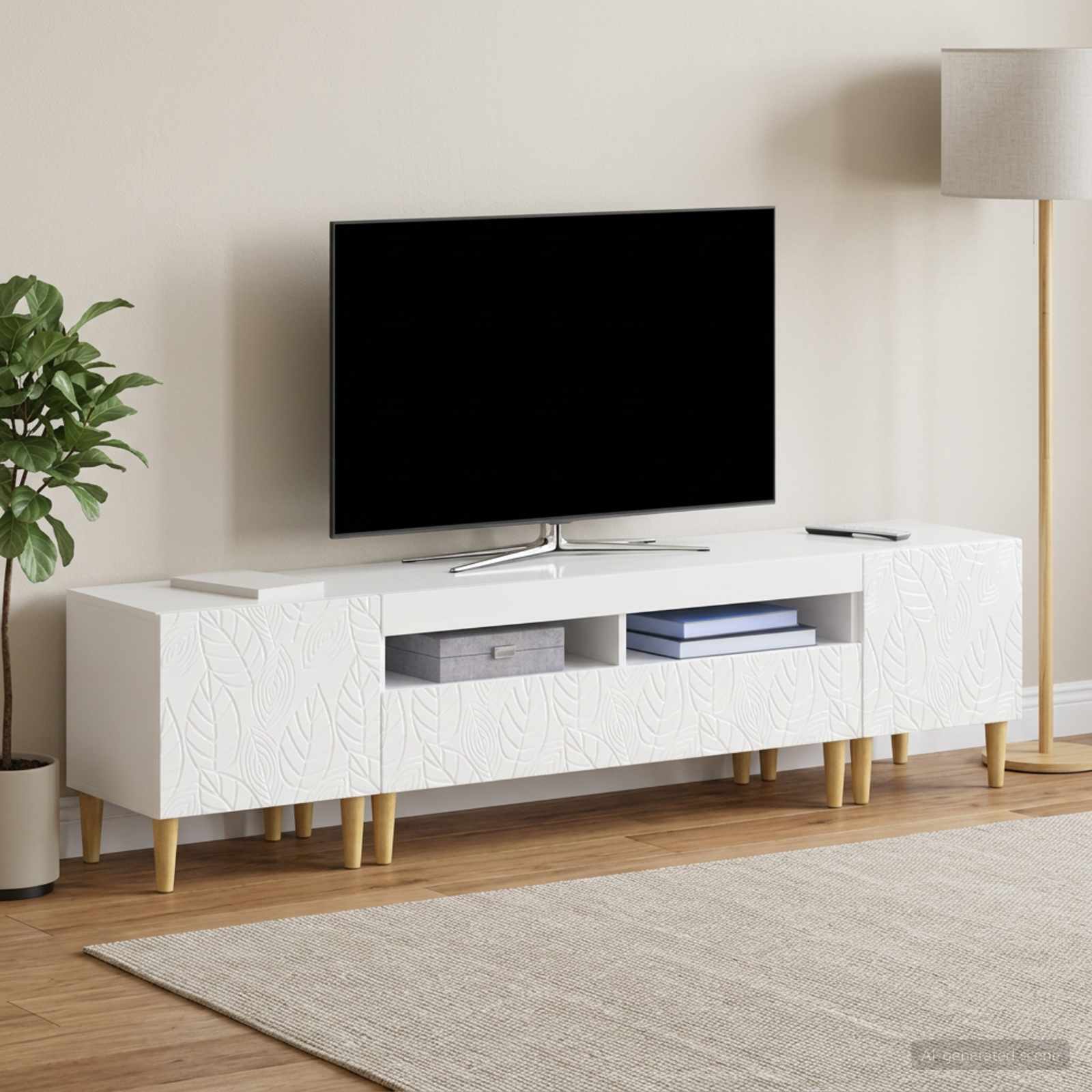 3416762_1.jpg vidaXL 5-dielny LED TV kabinet Biela s vysokým leskom Kompozitné drevo – Obrázok 1