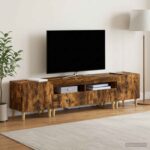 vidaXL 5-dielny LED TV kabinet Dymový dub Kompozitné drevo – Obrázok 3
