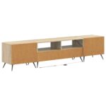 vidaXL 5-dielny LED TV kabinet Dub sonoma Kompozitné drevo – Obrázok 6