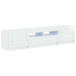 vidaXL 5-dielny LED TV kabinet Biela s vysokým leskom Kompozitné drevo – Obrázok 2