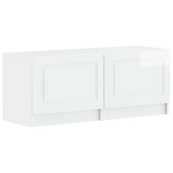 vidaXL 5-dielny LED TV kabinet Biela s vysokým leskom Kompozitné drevo – Obrázok 4