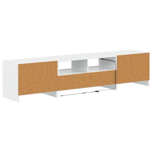 vidaXL 5-dielny LED TV kabinet Biela s vysokým leskom Kompozitné drevo – Obrázok 6
