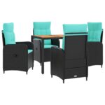 vidaXL Záhradná jedálenská súprava 5 ks – Obrázok 2