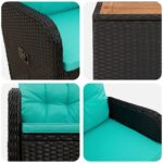 vidaXL Záhradný lounge set 3 ks PE ratan a práškovou lakovanou oceľou – Obrázok 6