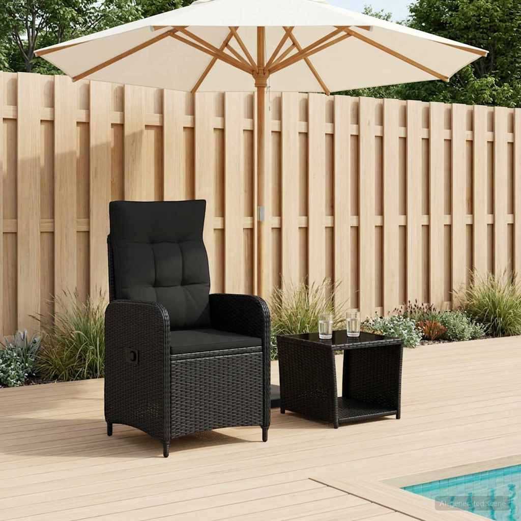 3422352_1.jpg vidaXL Záhradný lounge set 2 ks Čierna – Obrázok 1