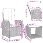 vidaXL Záhradný lounge set 2 ks Čierna – Obrázok 10