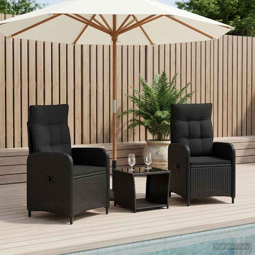 3422353_1.jpg vidaXL Záhradný lounge set 3 ks Čierna – Obrázok 1