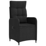 vidaXL Záhradný lounge set 3 ks Čierna – Obrázok 3