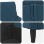 vidaXL Súprava pohovky s úložným priestorom 2 ks Modrá Polyester – Obrázok 10