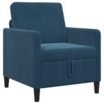 vidaXL Súprava pohovky s úložným priestorom 2 ks Modrá Polyester – Obrázok 4