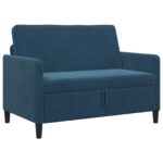 vidaXL Súprava pohovky s úložným priestorom 2 ks Modrá Polyester – Obrázok 6