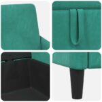 vidaXL Súprava pohovky s úložným priestorom 2 ks Tyrkysová Polyester – Obrázok 6