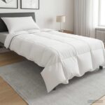 vidaXL Súprava paplónu a vankúša 2 ks 135 x 200 cm Leto 900 g/ks Biela