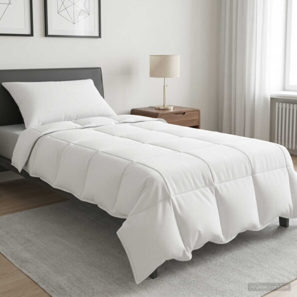 vidaXL Sada prikrývok 2 ks 155 x 200 cm Zima Bambus Biela – Obrázok 9