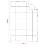 vidaXL Sada prikrývok 2 ks 140 x 220 cm 250 gsm Prírodný kapok Béžová – Obrázok 8