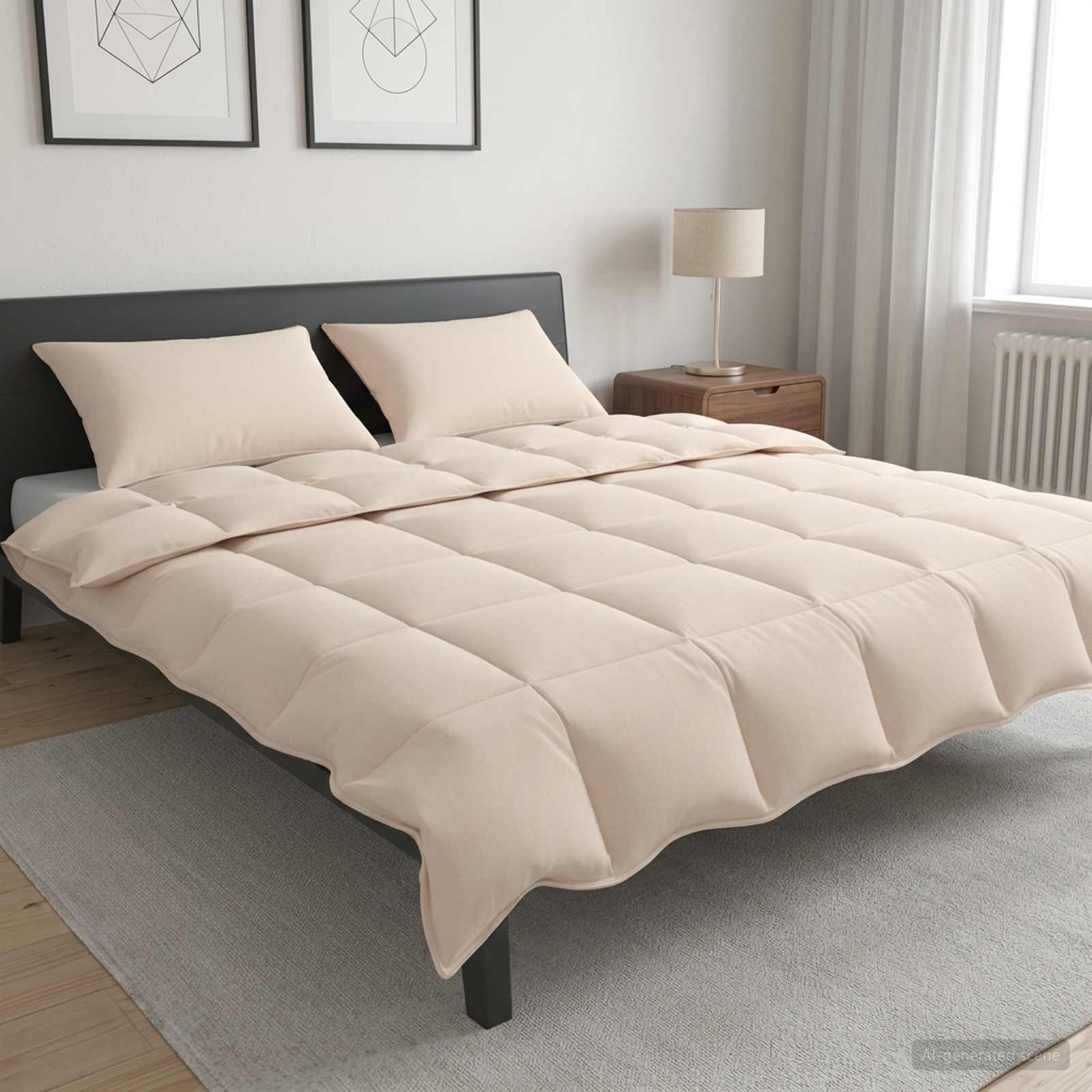 3431799_1.jpg vidaXL Sada prikrývok 2 ks 200 x 220 cm 250 gsm Prírodný kapok Béžová – Obrázok 1