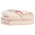 vidaXL Sada prikrývok 2 ks 200 x 240 cm Kapok a polyester Béžová – Obrázok 2