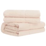 vidaXL Sada prikrývok 2 ks 155 x 220 cm Kapok a polyester Béžová – Obrázok 4