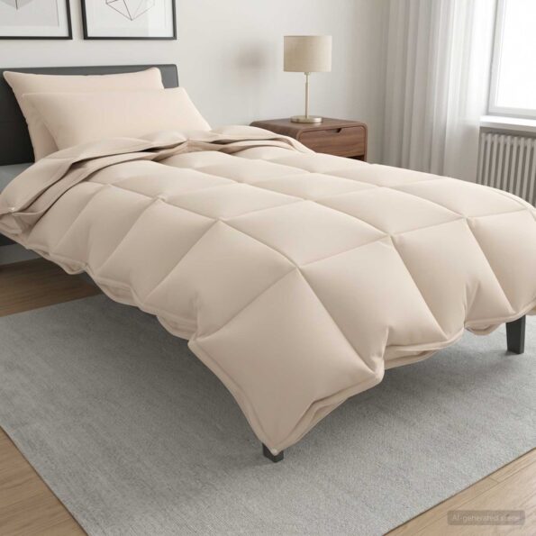 vidaXL Sada prikrývok 2 ks 155 x 220 cm Kapok a polyester Béžová – Obrázok 11