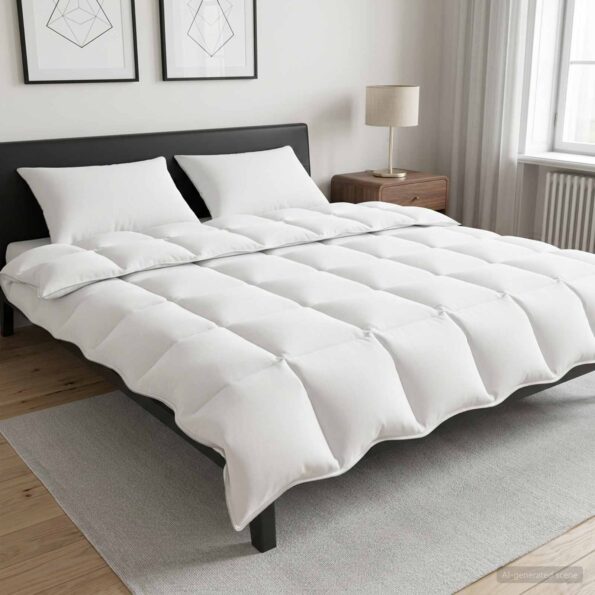 vidaXL Súprava paplónu a vankúša 3 ks 200 x 240 cm Zima 900 g/ks Biela – Obrázok 9