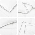 vidaXL Sada prikrývok 3 ks 240 x 220 cm Celoročne Bambus Biela – Obrázok 5