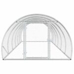 vidaXL Kurník pre kurčatá Strieborná 600 x 150 x 100 cm – Obrázok 3