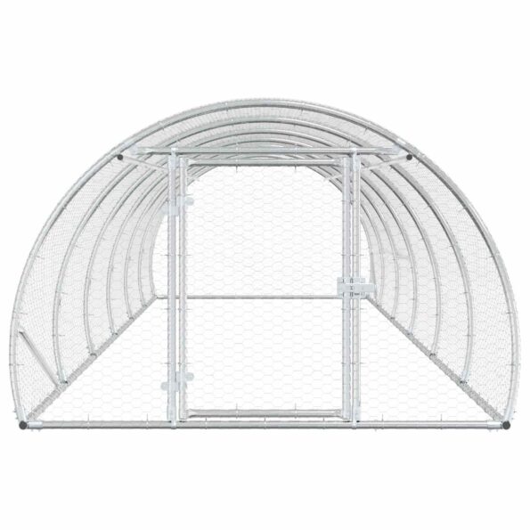 vidaXL Kurník pre kurčatá Strieborná 600 x 150 x 100 cm – Obrázok 3