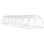 vidaXL Kurník pre kurčatá Strieborná 600 x 150 x 100 cm – Obrázok 5