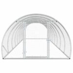 vidaXL Kurník pre kurčatá Strieborná 800 x 150 x 100 cm – Obrázok 3