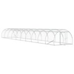 vidaXL Kurník pre kurčatá Strieborná 1000 x 150 x 100 cm – Obrázok 2