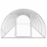 vidaXL Kurník pre kurčatá Strieborná 1000 x 150 x 100 cm – Obrázok 3
