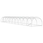 vidaXL Kurník pre kurčatá Strieborná 1000 x 150 x 100 cm – Obrázok 5
