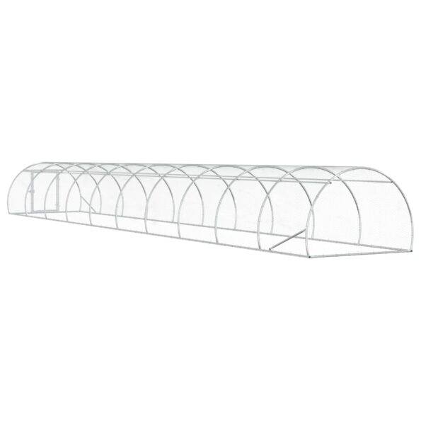 vidaXL Kurník pre kurčatá Strieborná 1000 x 150 x 100 cm – Obrázok 5