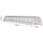 vidaXL Kurník pre kurčatá Strieborná 1000 x 150 x 100 cm – Obrázok 8