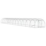 vidaXL Kurník pre kurčatá Strieborná 1200 x 150 x 100 cm – Obrázok 2