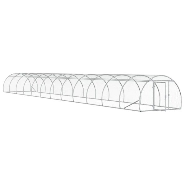 vidaXL Kurník pre kurčatá Strieborná 1200 x 150 x 100 cm – Obrázok 2