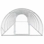 vidaXL Kurník pre kurčatá Strieborná 1200 x 150 x 100 cm – Obrázok 3