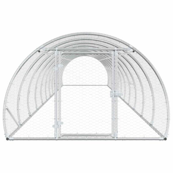 vidaXL Kurník pre kurčatá Strieborná 1200 x 150 x 100 cm – Obrázok 3