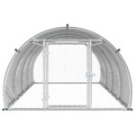 vidaXL Kurník pre kurčatá Strieborná 400 x 150 x 100 cm – Obrázok 3