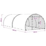 vidaXL Kurník pre kurčatá Strieborná 400 x 150 x 100 cm – Obrázok 9