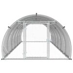 vidaXL Kurník pre kurčatá Strieborná 600 x 150 x 100 cm – Obrázok 3