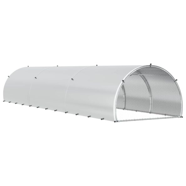 vidaXL Kurník pre kurčatá Strieborná 600 x 150 x 100 cm – Obrázok 5