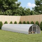 vidaXL Kurník pre kurčatá Strieborná 800 x 150 x 100 cm – Obrázok 10