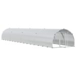vidaXL Kurník pre kurčatá Strieborná 800 x 150 x 100 cm – Obrázok 2