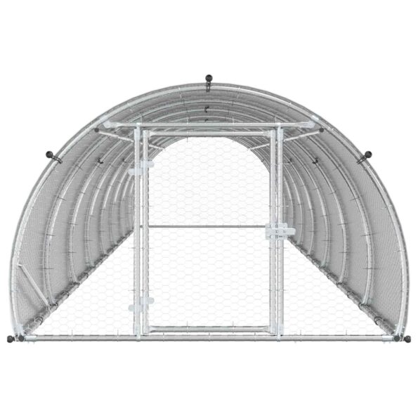 vidaXL Kurník pre kurčatá Strieborná 800 x 150 x 100 cm – Obrázok 3